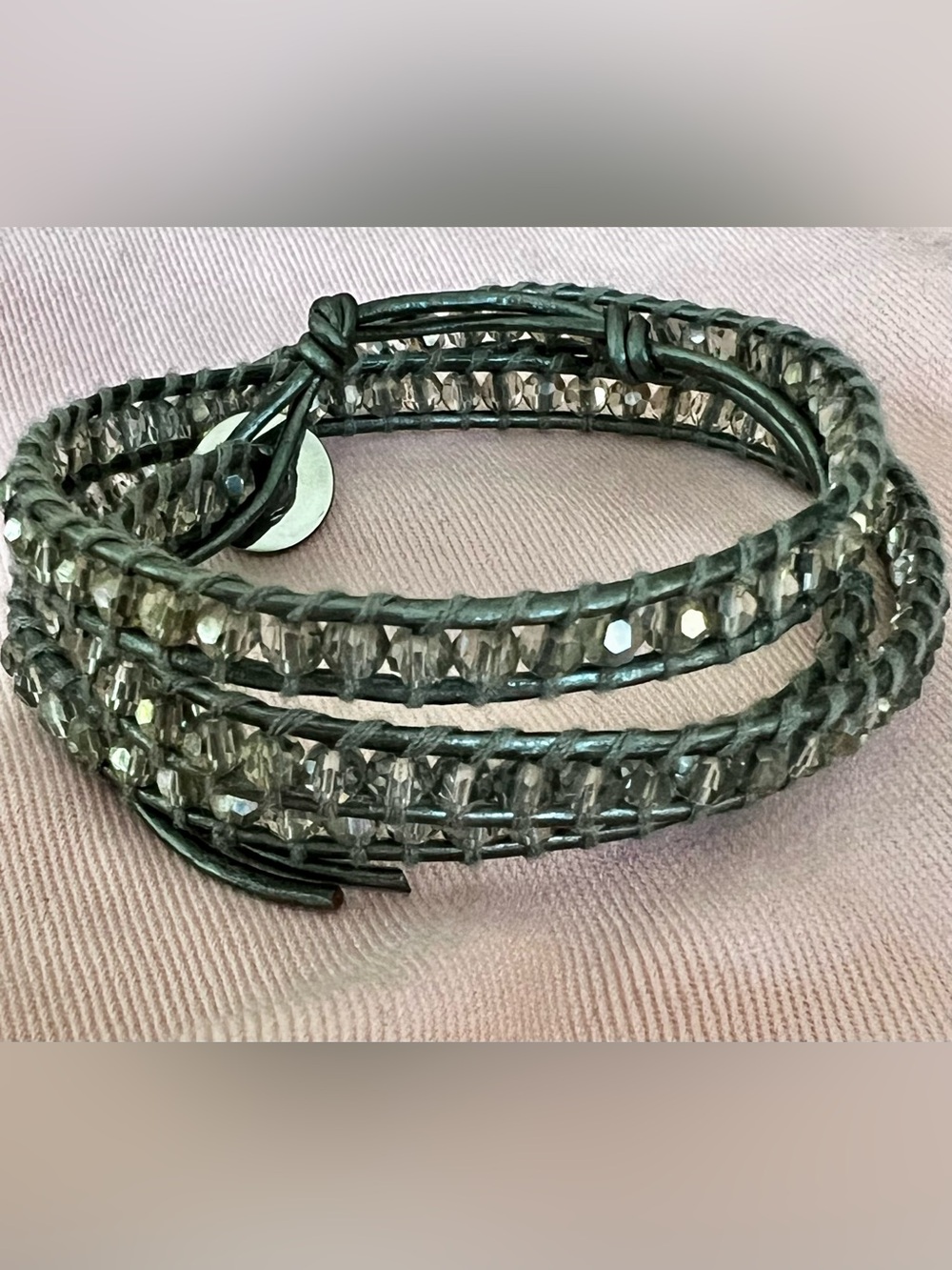 Victoria Emerson Gray Crystal Wrap Bracelet